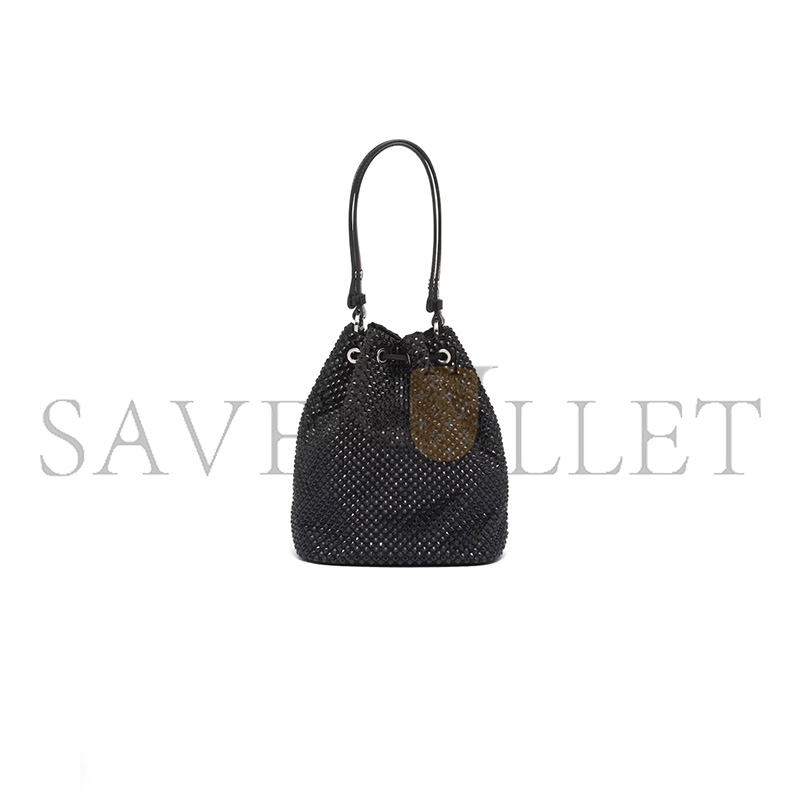 PRADA SATIN MINI-BAG WITH CRYSTALS 1BE067 (19.5*15.5*10cm)
